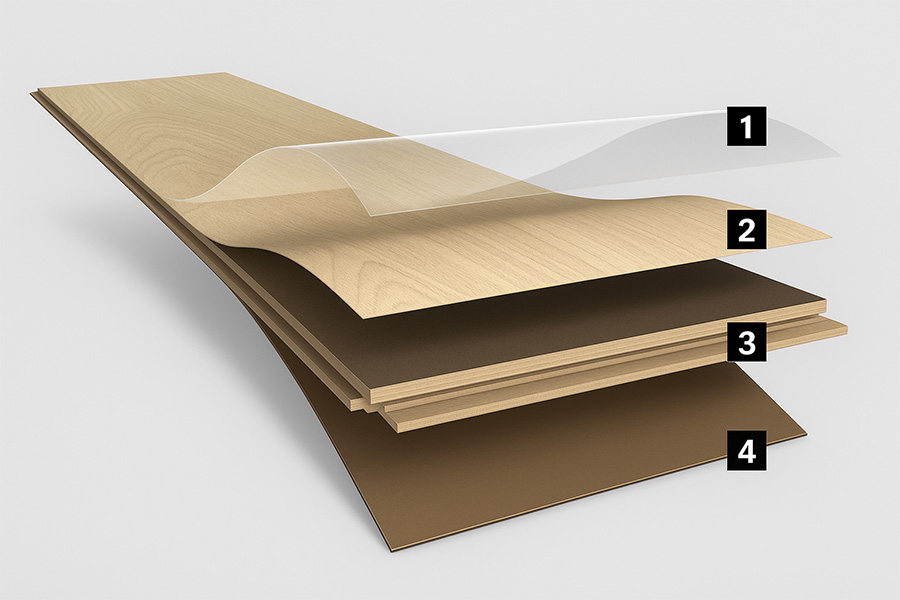 Camadas do piso laminado