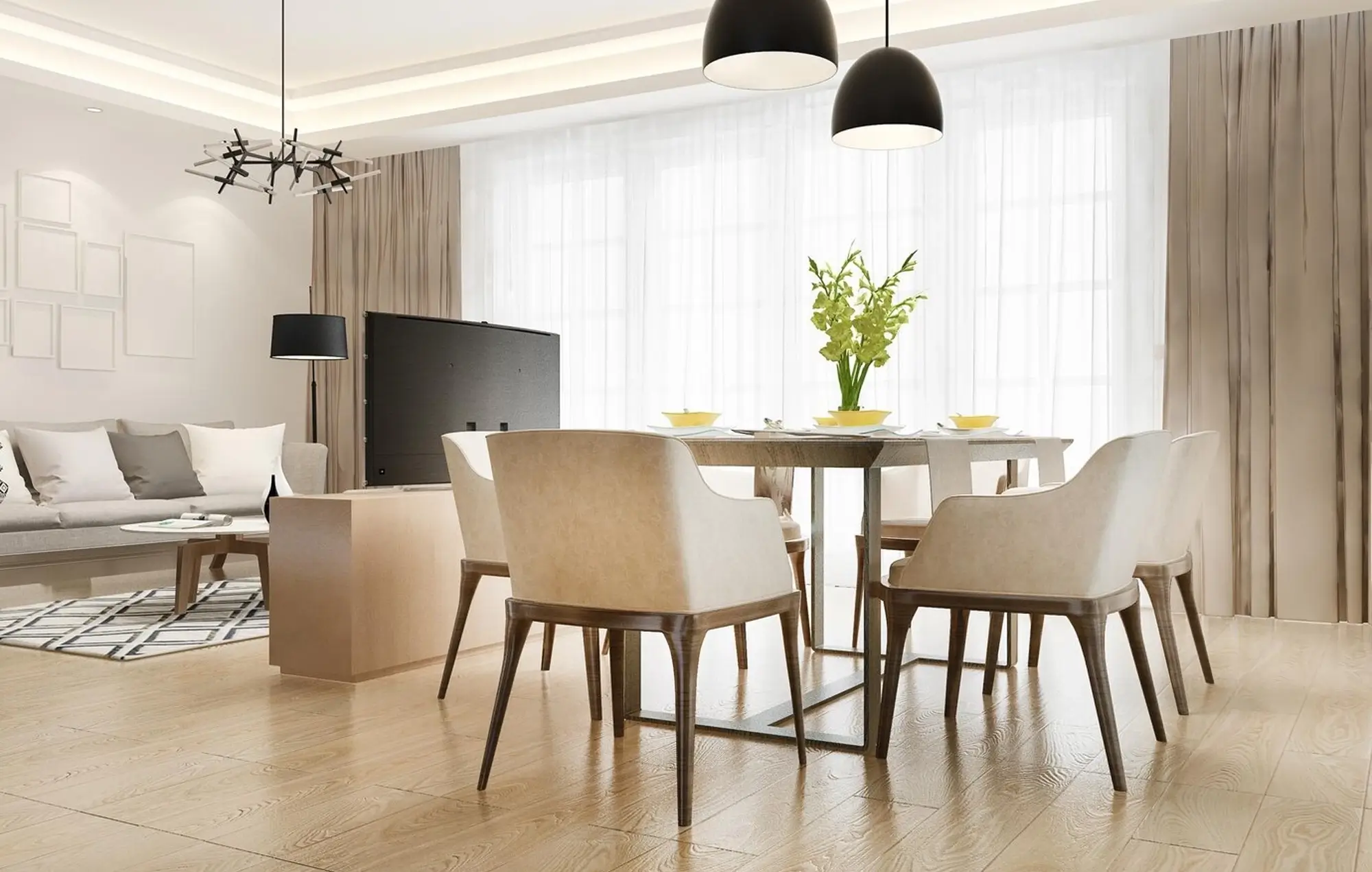 Piso laminado madeira escura - exemplo de instalação